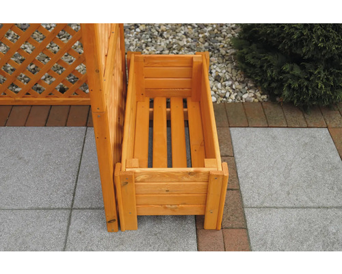 Jardinière en bois avec treillis pour le jardin