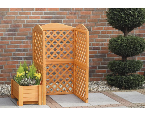 Mülltonnenbox promadino Rex für 1 Tonne inkl. Pflanzkasten 131 x 79 x 127 cm braun