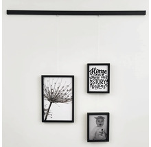 Bilderleiste mit drei Fotos an einer Wand