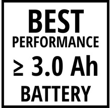 Meilleure performance avec une batterie supérieure ou égale à 3,0 ampères-heures