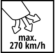 Symbole pour une vitesse d''air maximale de 270 kilomètres par heure
