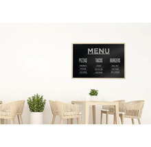 Ardoise noire avec cadre en bois 60x90 cm