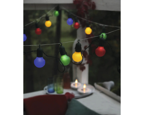 Guirlande lumineuse avec ampoules colorées pour l''extérieur