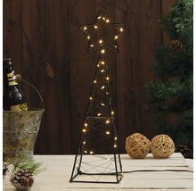 Éclairage décoratif pour sapin de Noël avec étoile et lumières blanc chaud