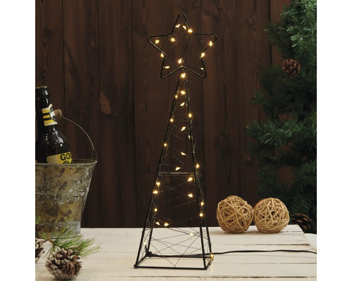 Éclairage décoratif pour sapin de Noël avec étoile et lumières blanc chaud