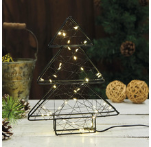 Sapin de Noël décoratif en fil de fer avec éclairage pour une ambiance festive
