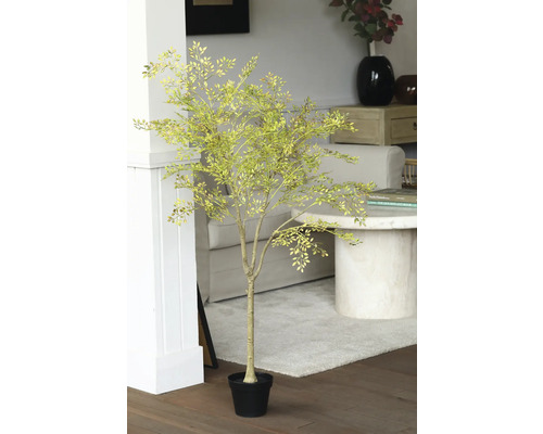 Arbre artificiel décoratif en pot pour l''intérieur.