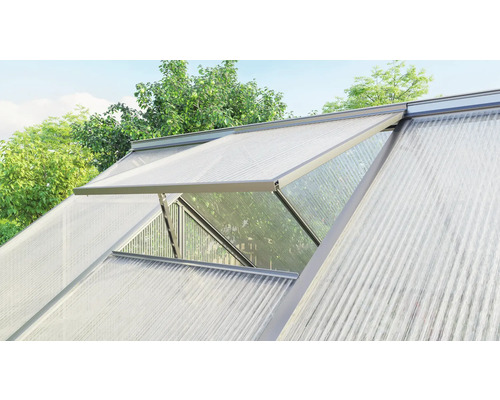 Fenêtre ouverte d''une serre