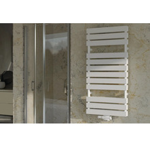 Radiateur design Rotheigner STRIPE 1240 x 600 mm blanc raccordement en bas au centre
