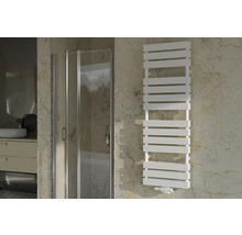 Radiateur design Rotheigner STRIPE 1780 x 500 mm blanc raccordement en bas au centre