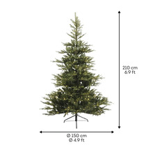 Arbre de Noël artificiel, 210 cm de haut, avec éclairage