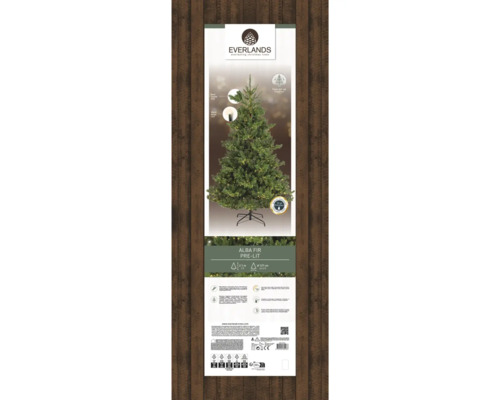 Sapin Everlands Alba, arbre de Noël artificiel illuminé, hauteur 2.1 mètres