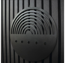 Wandgarderobe mit kreisförmigem Design und Haken