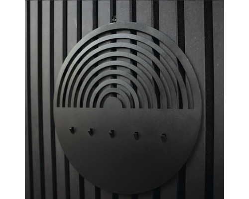 Wandgarderobe mit kreisförmigem Design und Haken