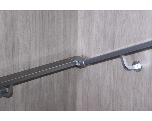 Main courante métallique pour montage mural