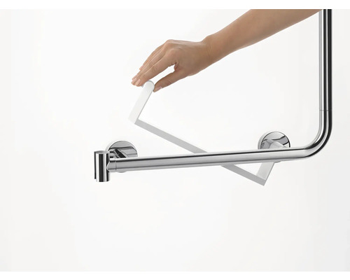 Haltegriff mit Stützklappgriff für das Badezimmer