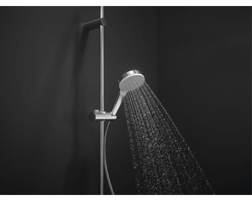 Duschstangenset mit Handbrause und laufendem Wasser