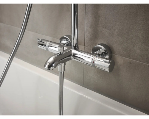 Aufputz-Badethermostatarmatur zur Wandmontage im Badezimmer.