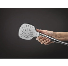 Handbrause mit Brauseschlauch wird von einer Hand gehalten