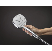 Handbrause mit Brauseschlauch in der Hand