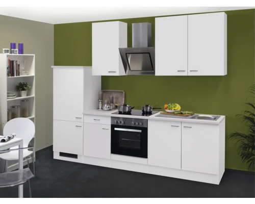 Cuisine complète Flex Well sans appareils Wito 270 cm blanc mat démontée variante réversible 00009159 Cuisine complète Flex Well sans appareils Wito 270 cm blanc mat démontée variante réversible 00009159