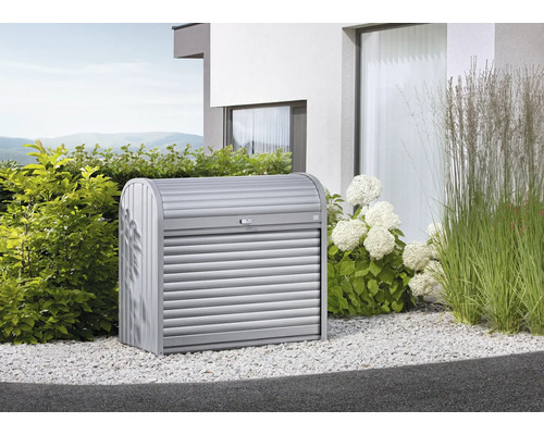 Mülltonnenbox Biohort StoreMax 120, 117 x 73 x 109 cm, silber-metallic