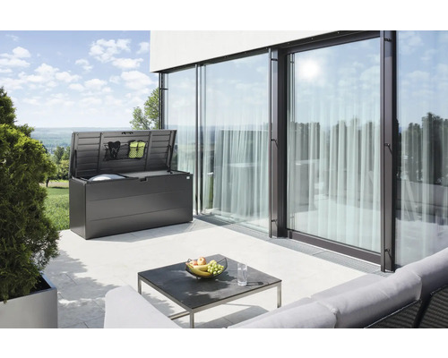 Boîte de rangement StyleBox taille 140 Biohort 398 l 140 x 60 x 71 cm gris foncé métallique