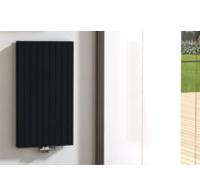 Rotheigner Designheizkörper PANEL 1200 x 662 mm schwarz matt Anschluss Mittig unten