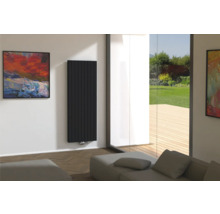 Rotheigner Designheizkörper PANEL 1800 x 662 mm schwarz matt Anschluss Mittig unten