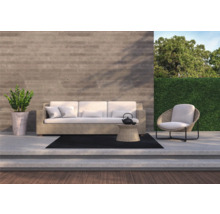 Terrasse mit Loungemöbeln, Pflanze und Dekoration