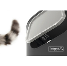 Katzentoilette mit schnellem magnetischem Schließsystem und Katzenschwanz