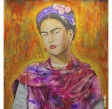 Peinture d''une femme avec un châle et un couvre-chef