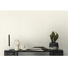 Décoration avec bougie, sculpture, horloge, livres et plante d''intérieur sur une étagère noire