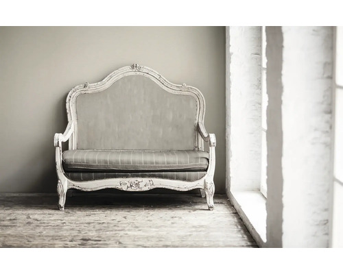 Elegantes Sofa im Vintage-Stil mit Textilbezug und Holzrahmen