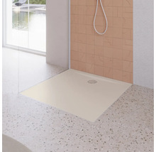 Douche à l''italienne avec receveur de douche carré et pomme de douche
