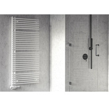 Modernes Badezimmer mit Heizkörper und Duschkabine