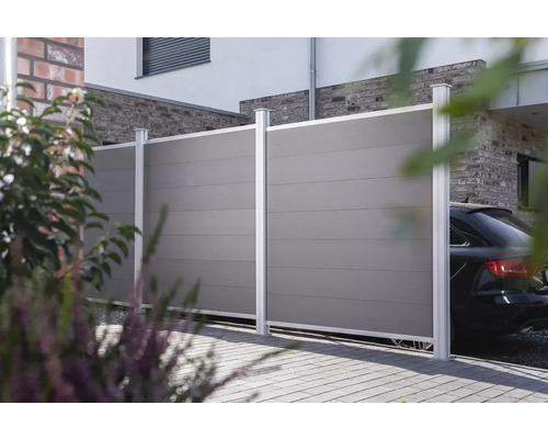 Brise-vue extérieur en bois et métal