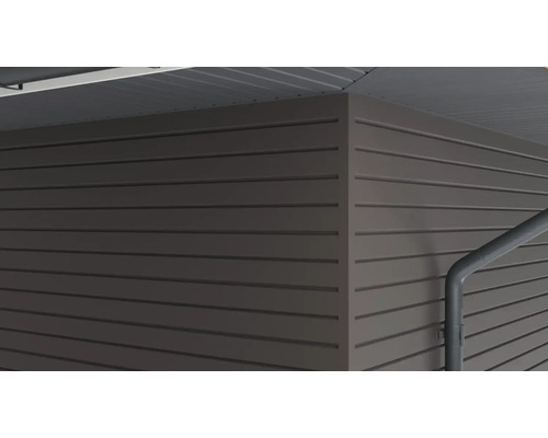 Revêtement de façade avec profils horizontaux