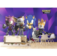 Fototapete mit Sonic Prime Motiven im Kinderzimmer