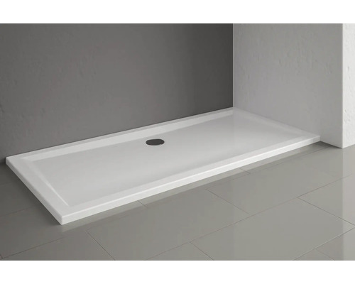Receveur de douche rectangulaire en acrylique avec garniture d'écoulement