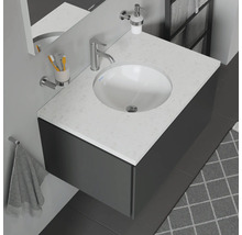 Lavabo avec meuble sous-vasque dans une salle de bain moderne