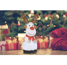 Renne décoratif avec éclairage pour la période de Noël.