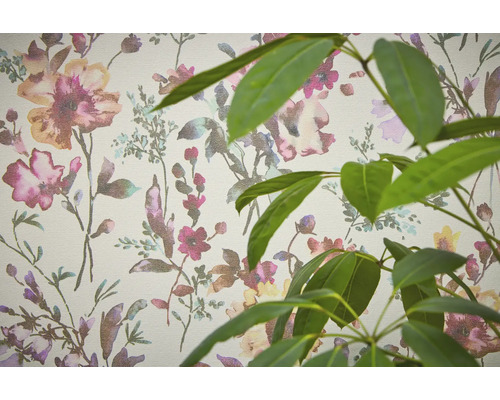 Papier peint à motifs floraux