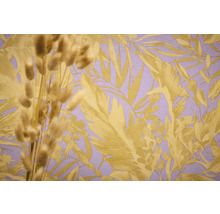 Gros plan d'un papier peint avec motif de feuilles