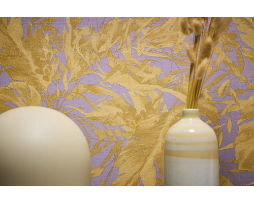 Papier peint décoratif à motifs de feuilles pour l'intérieur