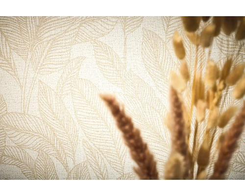 Papier peint à motif de feuilles
