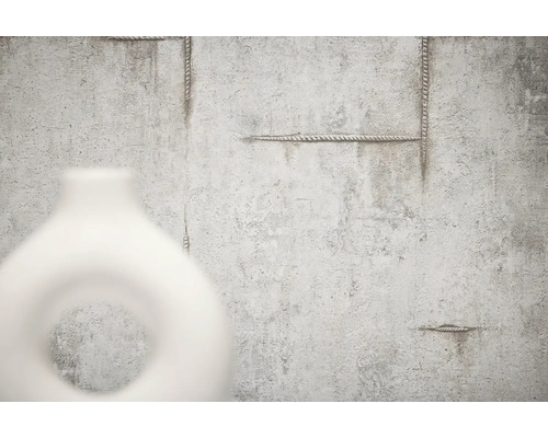 Dekorative weiße Keramikvase mit Loch