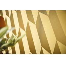 Nahaufnahme einer Wandtapete mit geometrischem Muster