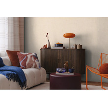 Salon avec canapé, armoire et objets de décoration