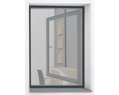 Moustiquaire de fenêtre ouverte avec cadre pivotant